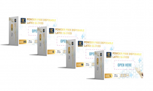 POWDER FREE DISPOSABLE LATEX GLOVES