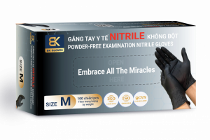 GĂNG TAY NITRILE KHÔNG BỘT - BK GLOVES - MÀU XANH, ĐEN, TRẮNG